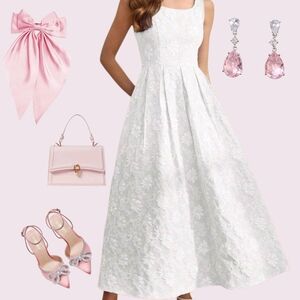 Elegant White Floral Dress